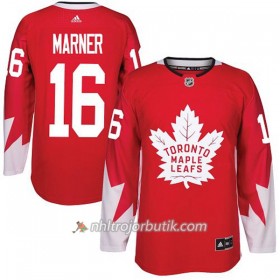 Män Ishockey Toronto Maple Leafs Tröja Mitchell Marner 16 Adidas 2017-2018 Röd Alternate Authentic